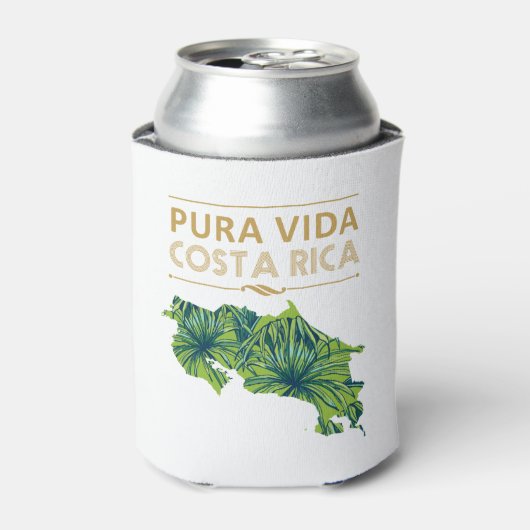 Pura Vida Costa Rica Drink Gezellig Blikjeskoeler (Blikje Voorkant)