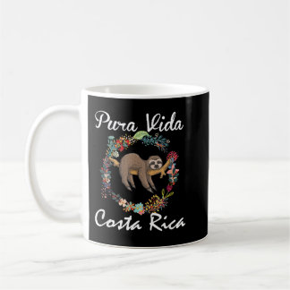 pura vida costa rica florale schattige slapende sc koffiemok