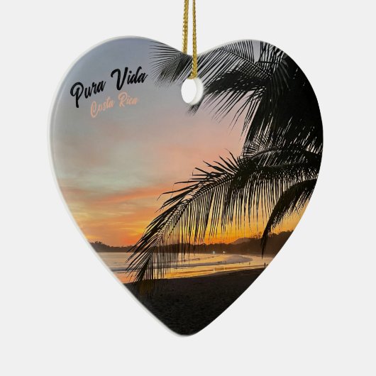 Pura Vida Costa Rica kerstversiering Keramisch Ornament (Rechts)