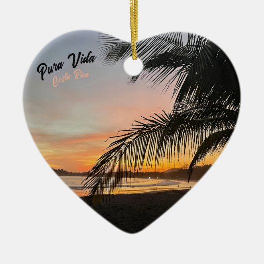 Pura Vida Costa Rica kerstversiering Keramisch Ornament (Voorkant)