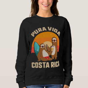 Pura Vida Costa Rica Luiaard Slaperig Lazy Animal Trui