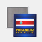 Pura Vida. Costa Rica Magneet (Voorkant / Achterkant)