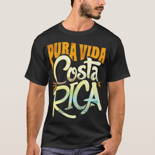 Pura Vida Costa Rica Mannen Vrouwen Kinder (2) T-shirt (Voorkant)