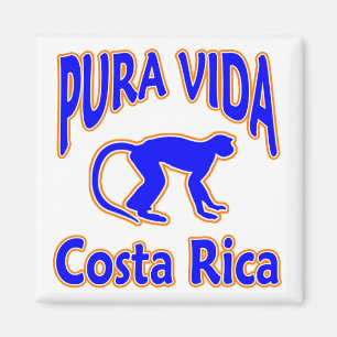 Pura Vida Costa Rica Monkey Magnet