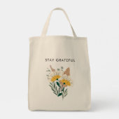Pura Vida Costa Rica Motto Floral Tote Bag (Achterkant)