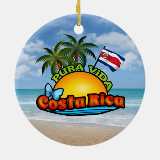 Pura Vida Costa Rica Ornament (Achterkant)