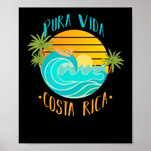 Pura Vida Costa Rica Poster (Voorkant)