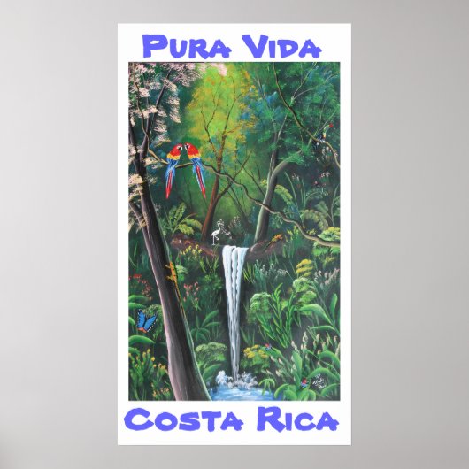 Pura Vida Costa Rica Poster (Voorkant)