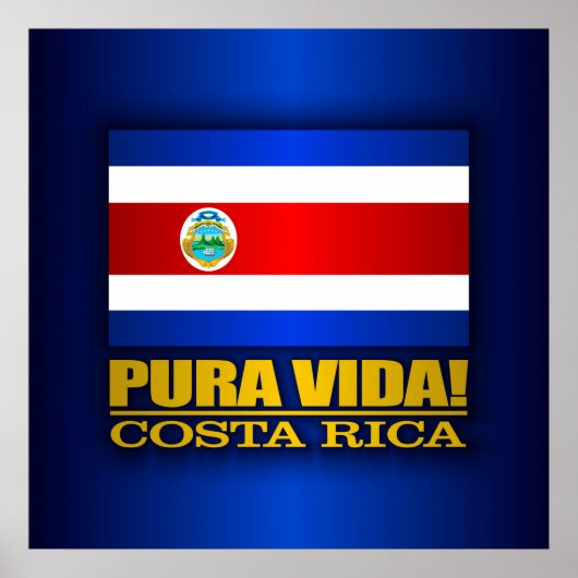 Pura Vida. Costa Rica Poster (Voorkant)