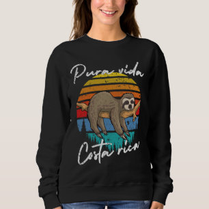 Pura Vida Costa Rica  Schattige Sleepy Sloth Fun Trui