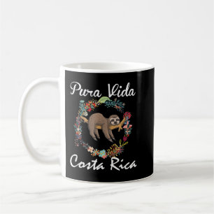 Pura Vida Costa Rica Sloth Surfing Sleepy Summer V Koffiemok