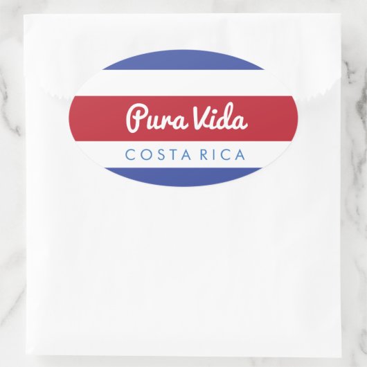 Pura Vida Costa Rica Sticker (Tas)