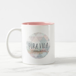 Pura Vida Costa Rica Summer Waterverf Tweekleurige Koffiemok