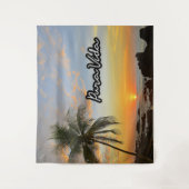 Pura Vida Costa Rica Sunset Beach Tapestry Wandkleed (Voorkant)