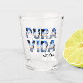 Pura Vida Costa Rica Tropical Beach Shot Glas (Voorkant)