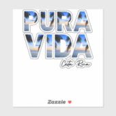 Pura Vida Costa Rica Tropical Beach Sticker (Vel)
