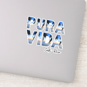 Pura Vida Costa Rica Tropical Beach Sticker
