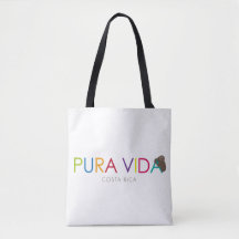 Pura Vida en Sloth Canvas tas
