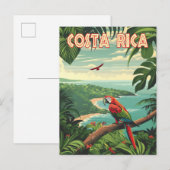 Pura Vida Groeten: Costa Rica Vinatage Briefkaart (Voorkant / Achterkant)