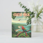 Pura Vida Groeten: Costa Rica Vinatage Briefkaart (Staand voorkant)