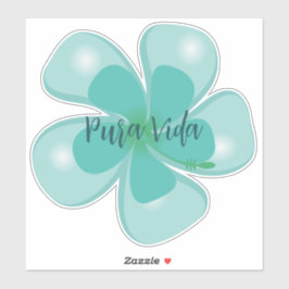 Pura Vida Hibiscus op maat gesneden vinyl Sticker