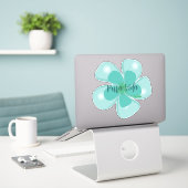 Pura Vida Hibiscus op maat gesneden vinyl Sticker (Laptop op bureau)