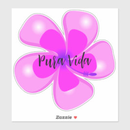 Pura Vida Hibiscus op maat gesneden vinyl Sticker