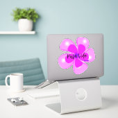 Pura Vida Hibiscus op maat gesneden vinyl Sticker (Laptop op bureau)