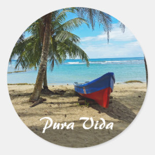 Pura Vida in Costa Rica - Centraal-Amerika Ronde Sticker