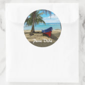 Pura Vida in Costa Rica - Centraal-Amerika Ronde Sticker (Tas)