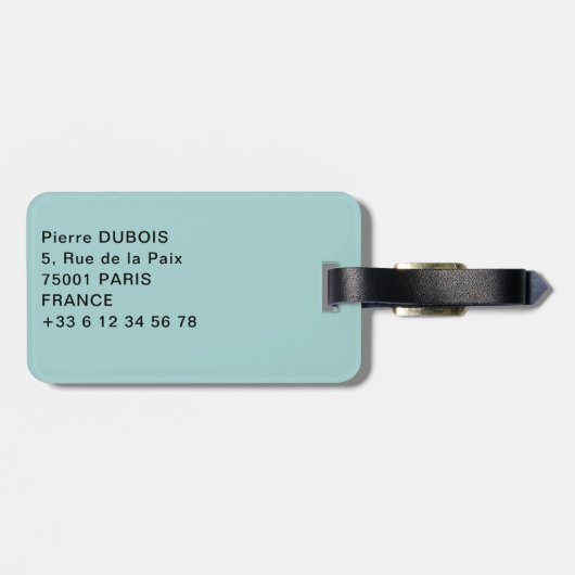 Pura Vida in Costa Rica - Midden-Amerika Bagagelabel (Achterkant horizontaal)