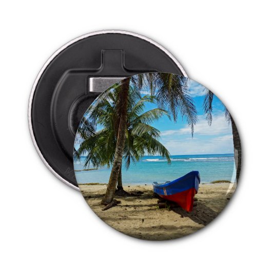 Pura Vida in Costa Rica - Midden-Amerika Button Flesopener (Voorkant)