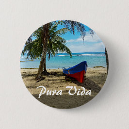 Pura Vida in Costa Rica - Midden-Amerika Ronde Button 5,7 Cm
