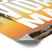 Pura Vida Mae Shaka Sign Costa Rica Sunset Poster (Hoek)