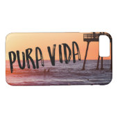 Pura Vida Ocean Beach Sunset Photo iPhone Case (Achterkant (Horizontaal))