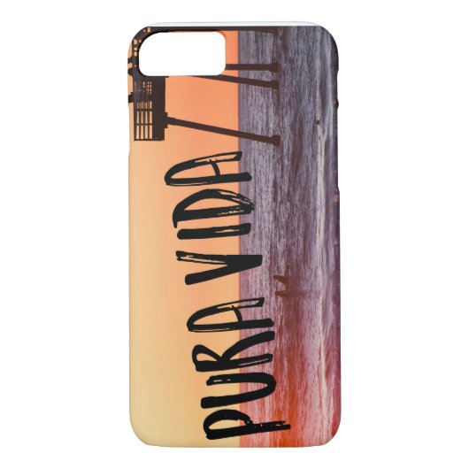 Pura Vida Ocean Beach Sunset Photo iPhone Case (Achterkant)