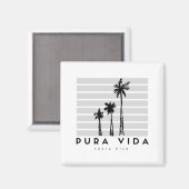 Pura Vida Palm Tree Costa Rica Souvenir Magneet (Voorkant / Achterkant)