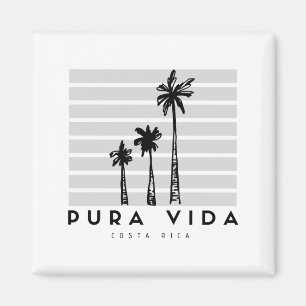 Pura Vida Palm Tree Costa Rica Souvenir Magneet