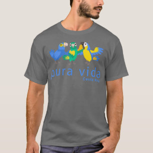 Pura Vida Parrots Costa Rica Birds T-shirt