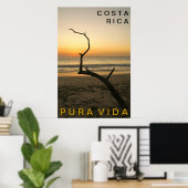PURA VIDA Playa Flamingo Poster (Thuiskantoor)