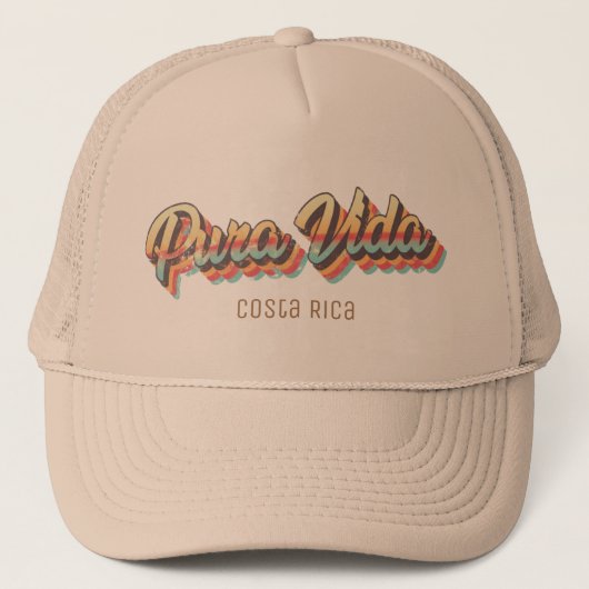 Pura Vida Retro Style Trucker Pet (Voorkant)