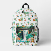 Pura Vida | Schattige geïllustreerd Costa Rica Bedrukte Rugzak (Voorkant)