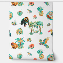 Pura Vida | Schattige geïllustreerd Costa Rica Behang