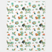 Pura Vida | Schattige geïllustreerd Costa Rica Fleece Deken (Voorkant)