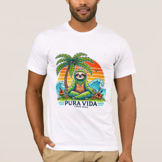 Pura Vida Sloth mediteren 01 T-shirt