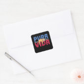 Pura Vida Sloth Vierkante Sticker (Envelop)
