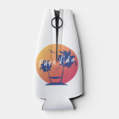 Pura Vida Sunset Beach Costa Rica Souvenir Flesjeskoeler (Achterkant)