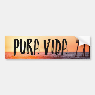 Pura Vida Sunset Beach Tropische Bumpersticker