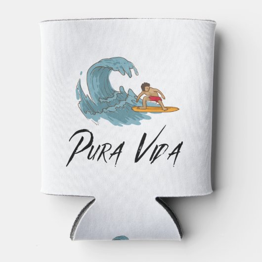 Pura Vida Surfers Costa Rica Blikjeskoeler (Voorkant)