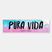 Pura Vida Tie Dye Costa Rica Bumper Bumpersticker (Voorkant)